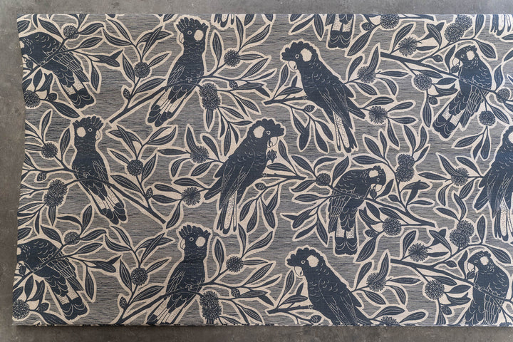 hand screen printed linen textile – australian made