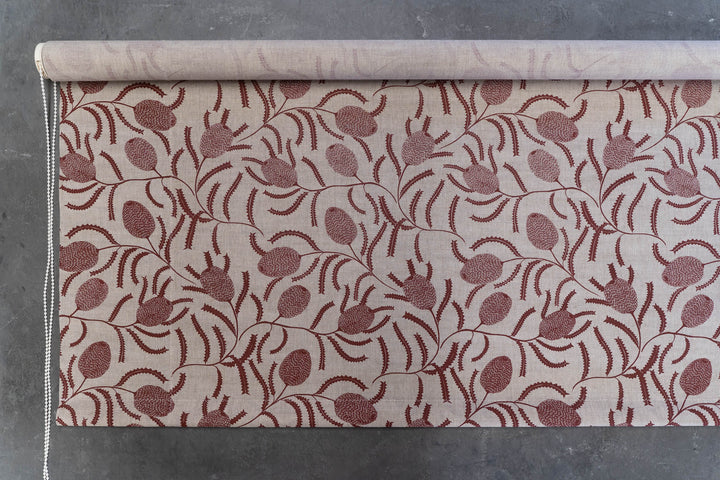 hand screen printed linen textile – australian made