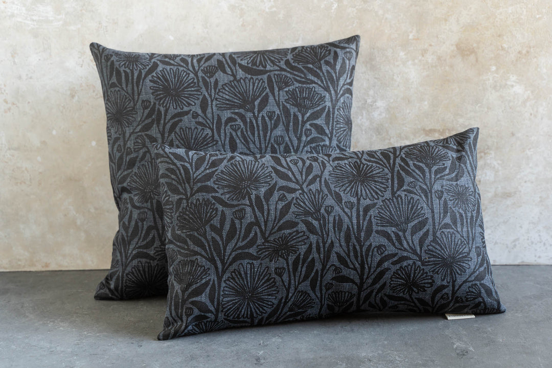 Cushion - Native Daisy in Black