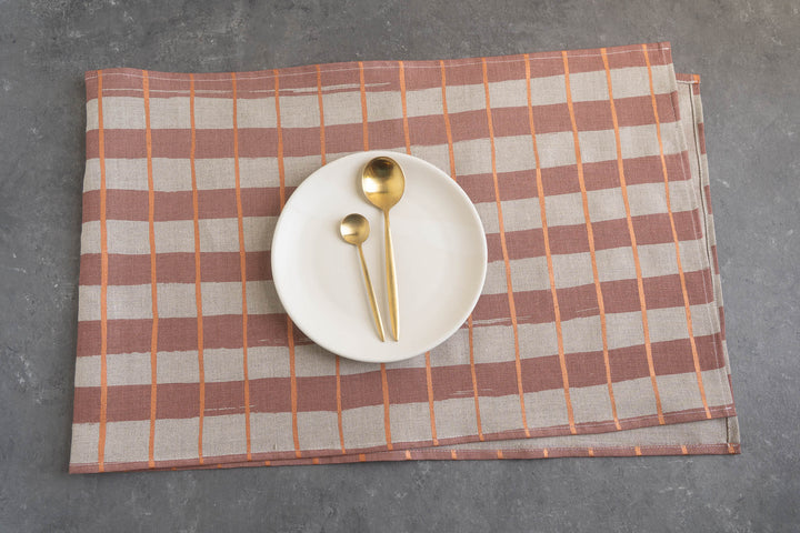 Stripe Check Table Runner - double