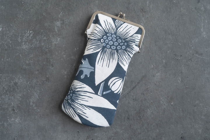 Glasses Case - Flannel Flower in Bluestone