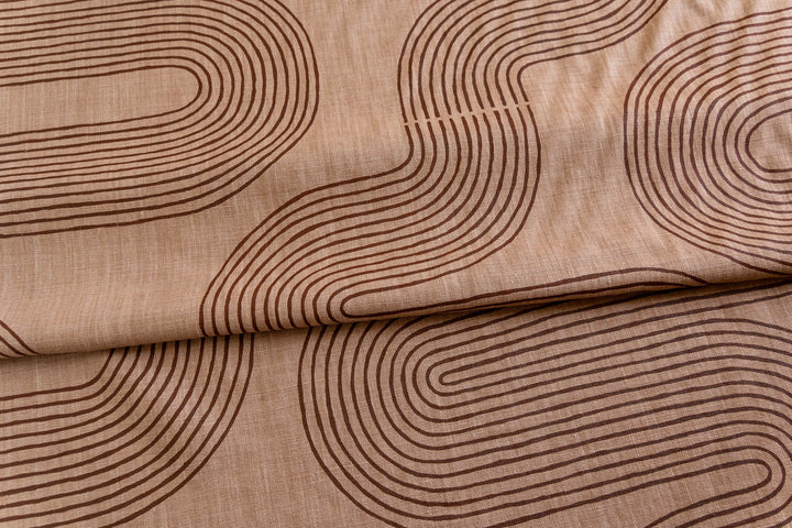 hand screen printed linen yardage – riverbend design – australian made