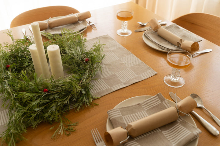 Drift Check in Soft White Napkins - Set of 4