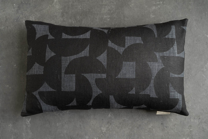 Rectangle Cushion - Stoneware in Black on Granite