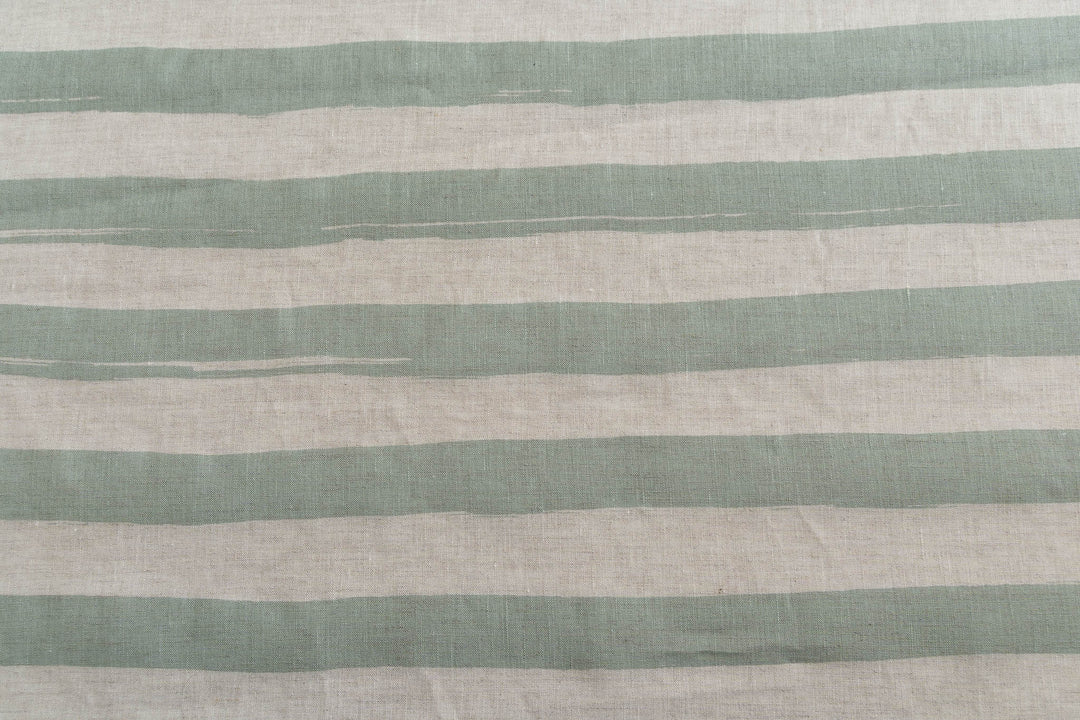 Horizon Stripe in Saltbush on Oatmeal Lightweight