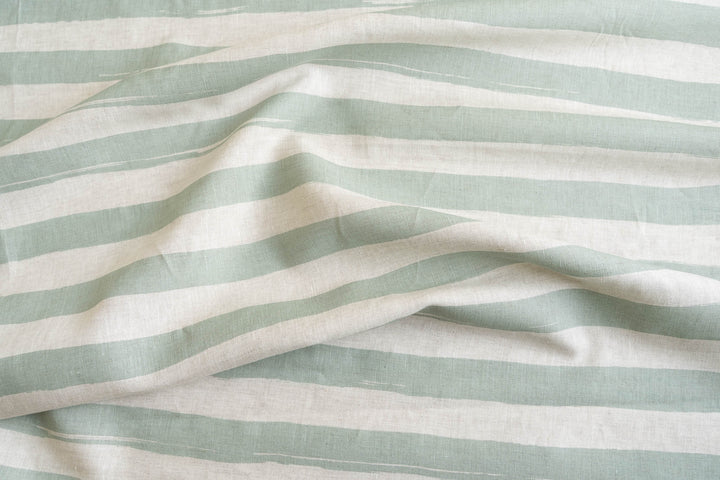 Horizon Stripe in Saltbush on Oatmeal Lightweight