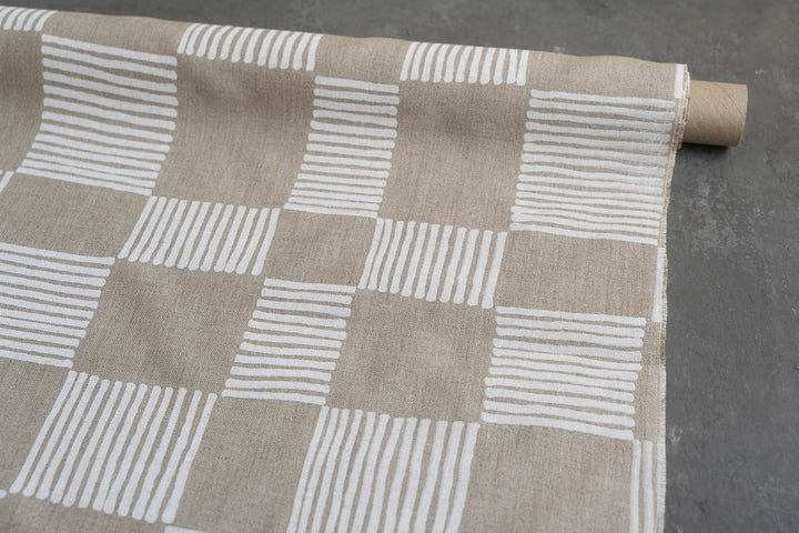 Drift Check in Soft White on Flax Midweight