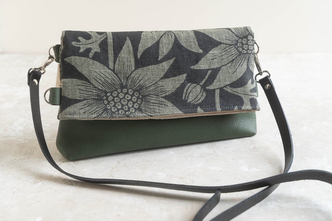 Foldover Bag - Flannel Flower on Spinifex