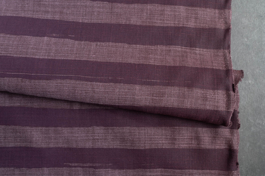 Horizon Stripe in Davidson's Plum on Plum Heavyweight