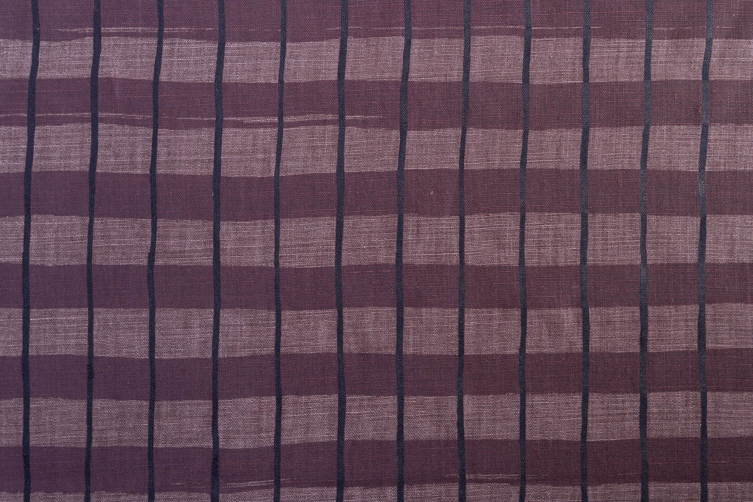 Stripe Check in Tasman & Davidson's Plum on Plum Heavyweight