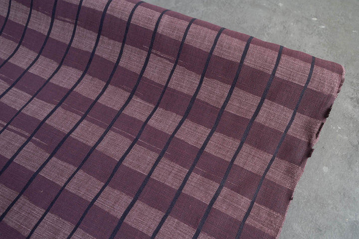 Stripe Check in Tasman & Davidson's Plum on Plum Heavyweight