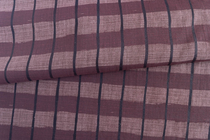 Stripe Check in Tasman & Davidson's Plum on Plum Heavyweight