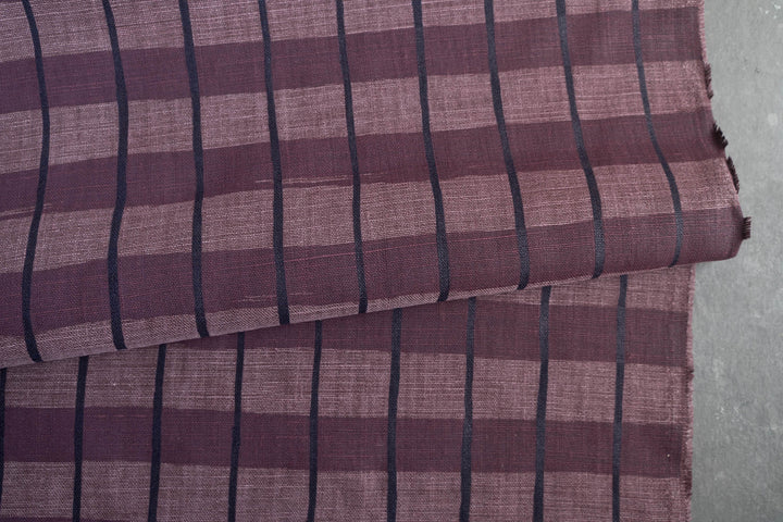 Stripe Check in Tasman & Davidson's Plum on Plum Heavyweight