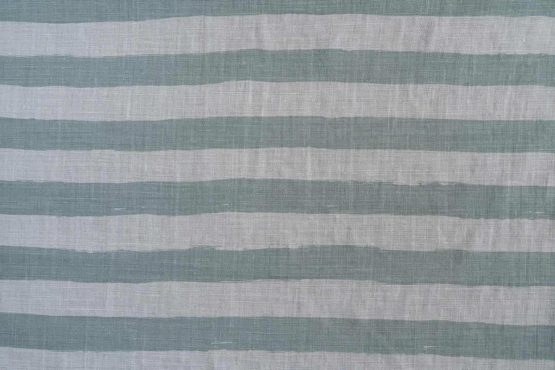 Horizon Stripe in Saltbush on Mint Heavyweight