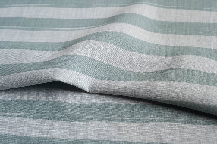 Horizon Stripe in Saltbush on Mint Heavyweight