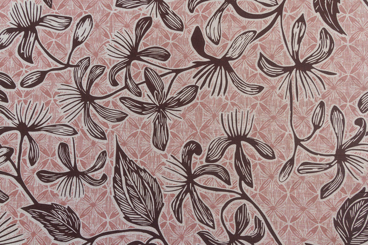 Clematis in Earth & Rose on Oatmeal Midweight