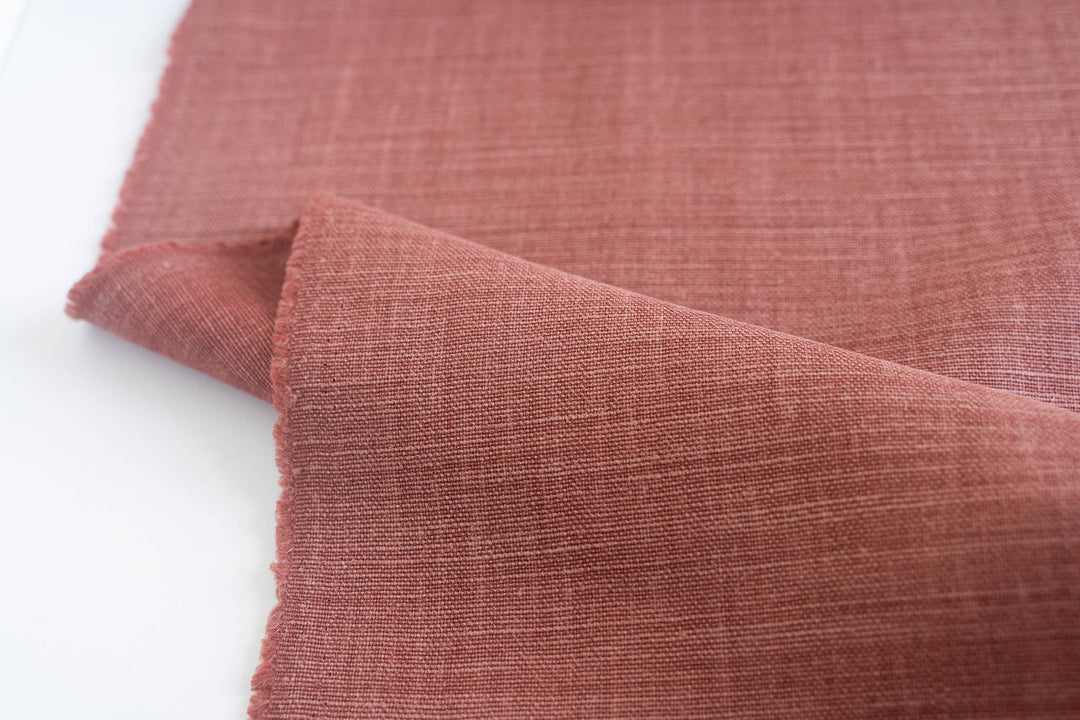 Rust Heavyweight Washed Linen