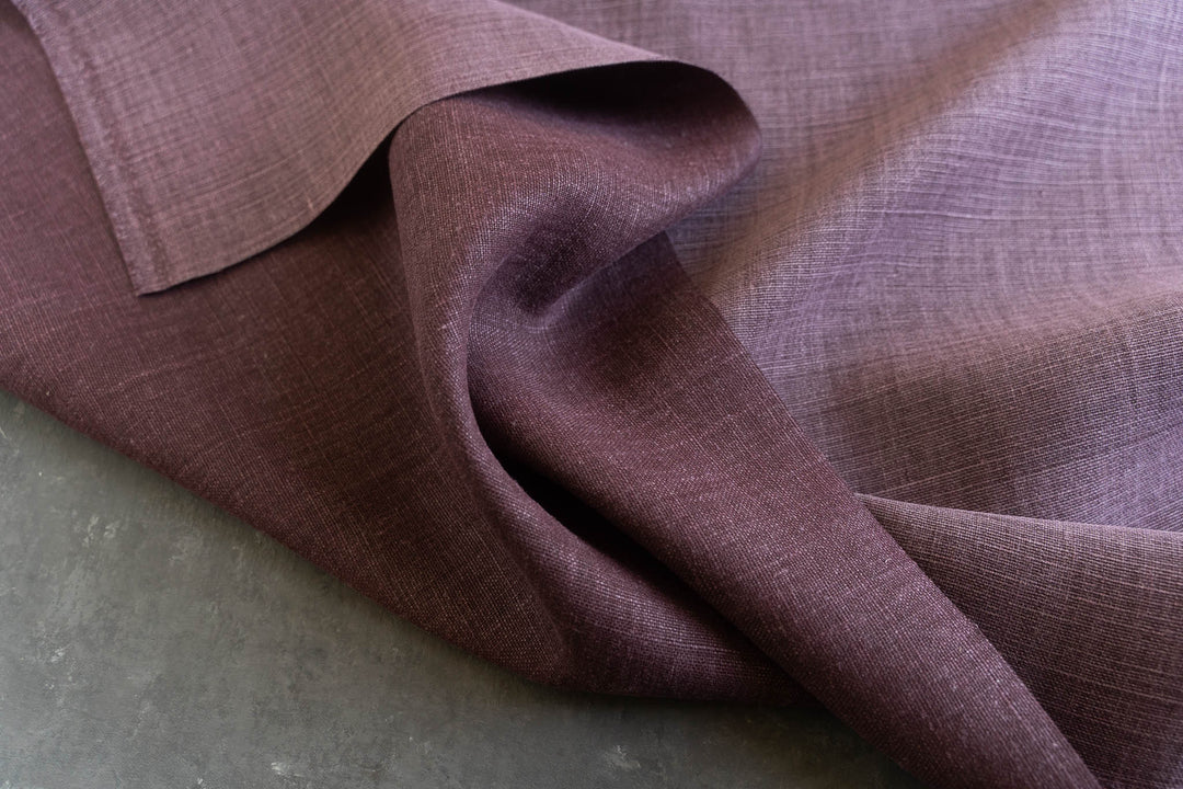 Plum Heavyweight Washed Linen
