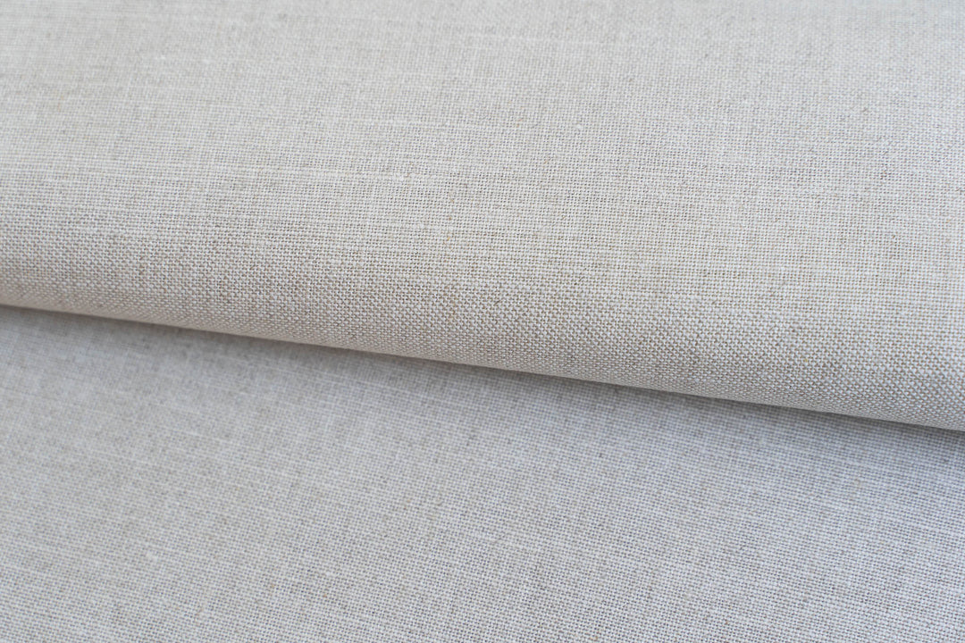 Oatmeal Linen Color Oatmeal Midweight Eco-Linen | Hand Printed Sustainable Fabric – Ink ...