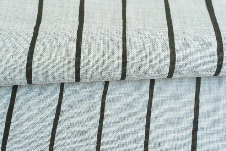 Rainfall Stripe in Olive on Mint Heavyweight