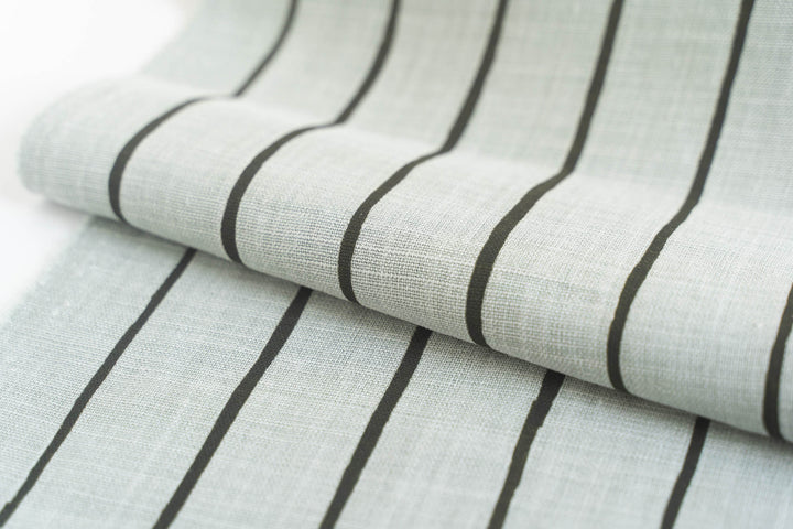 Rainfall Stripe in Olive on Mint Heavyweight