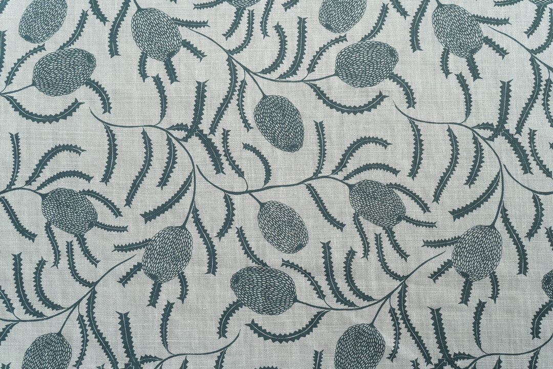 Sawtooth Banksia in Slate on Mint Heavyweight