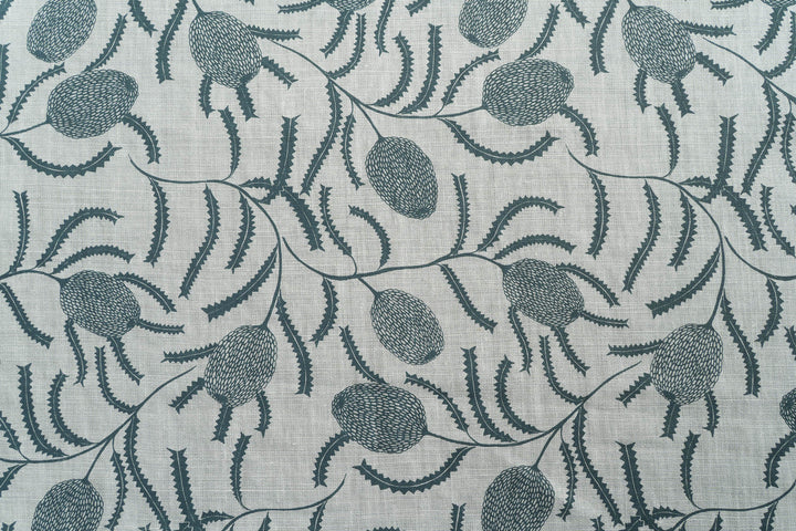 Sawtooth Banksia in Slate on Mint Heavyweight