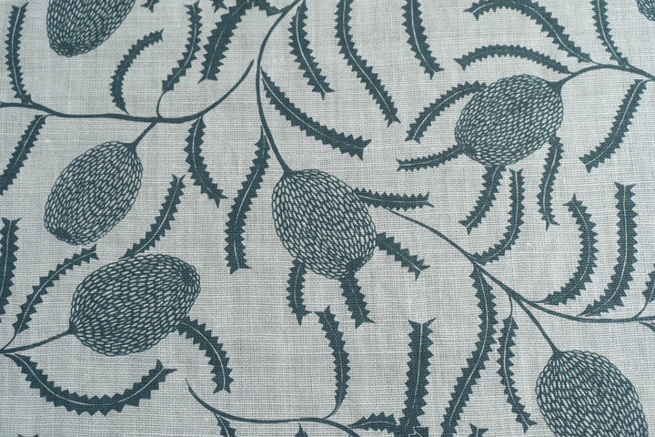 Sawtooth Banksia in Slate on Mint Heavyweight