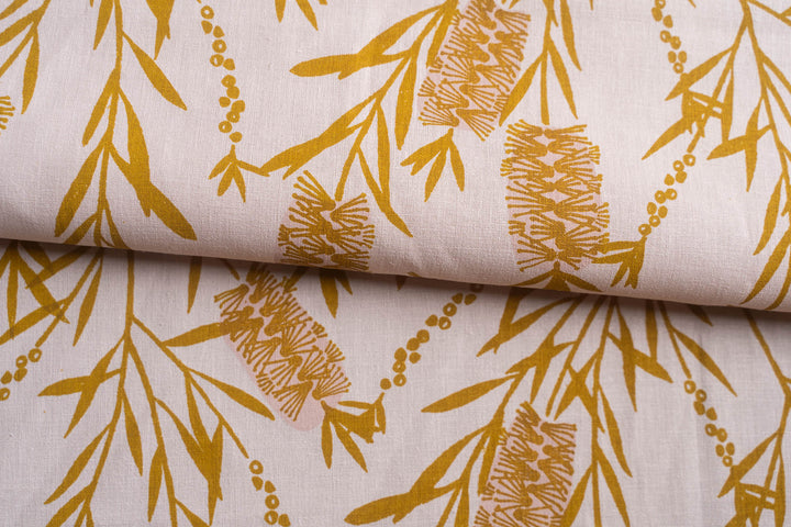 Bottlebrush in Yellow Ochre on Blush Midweight