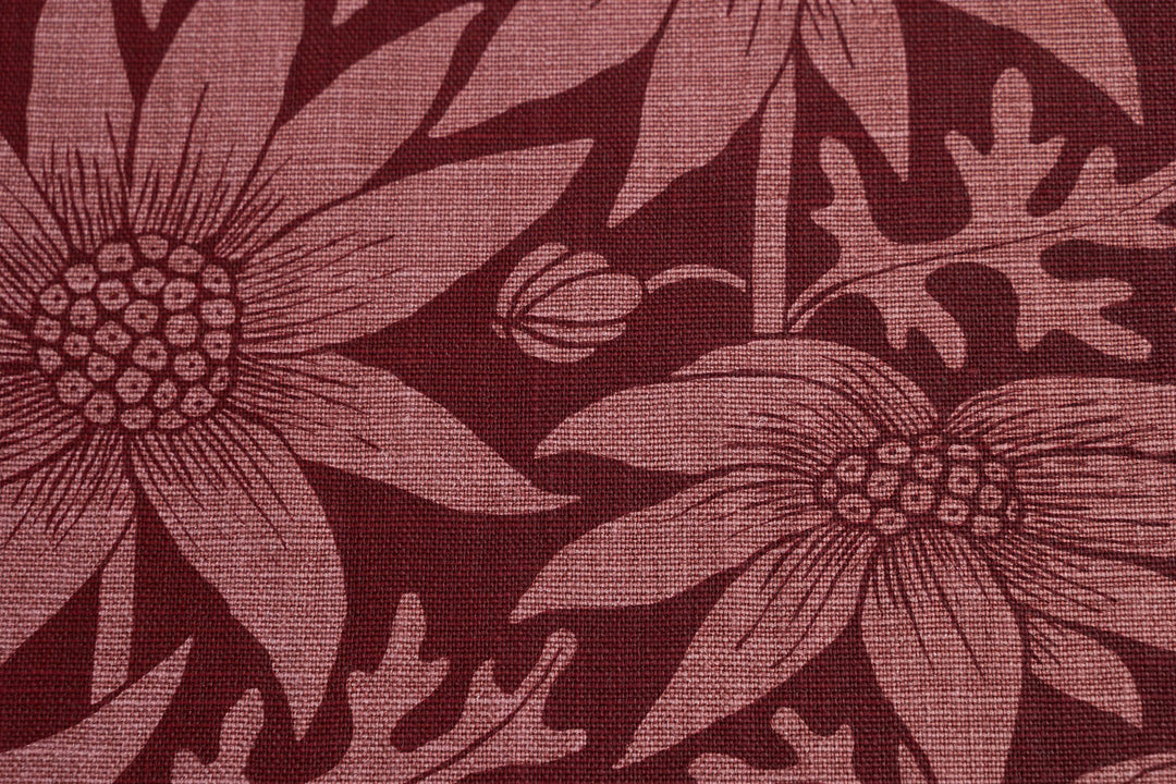 Flannel Flower in Deep Red on Rust Heavyweight