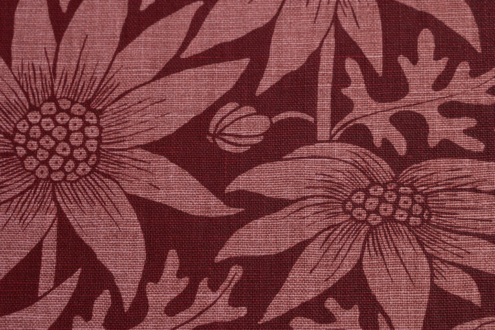Flannel Flower in Deep Red on Rust Heavyweight