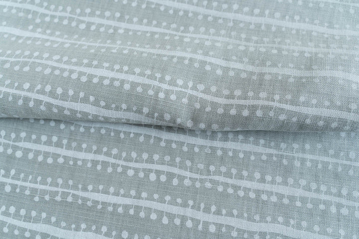 Buds in Soft White on Mint Heavyweight
