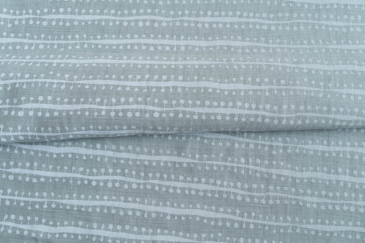 Buds in Soft White on Mint Heavyweight