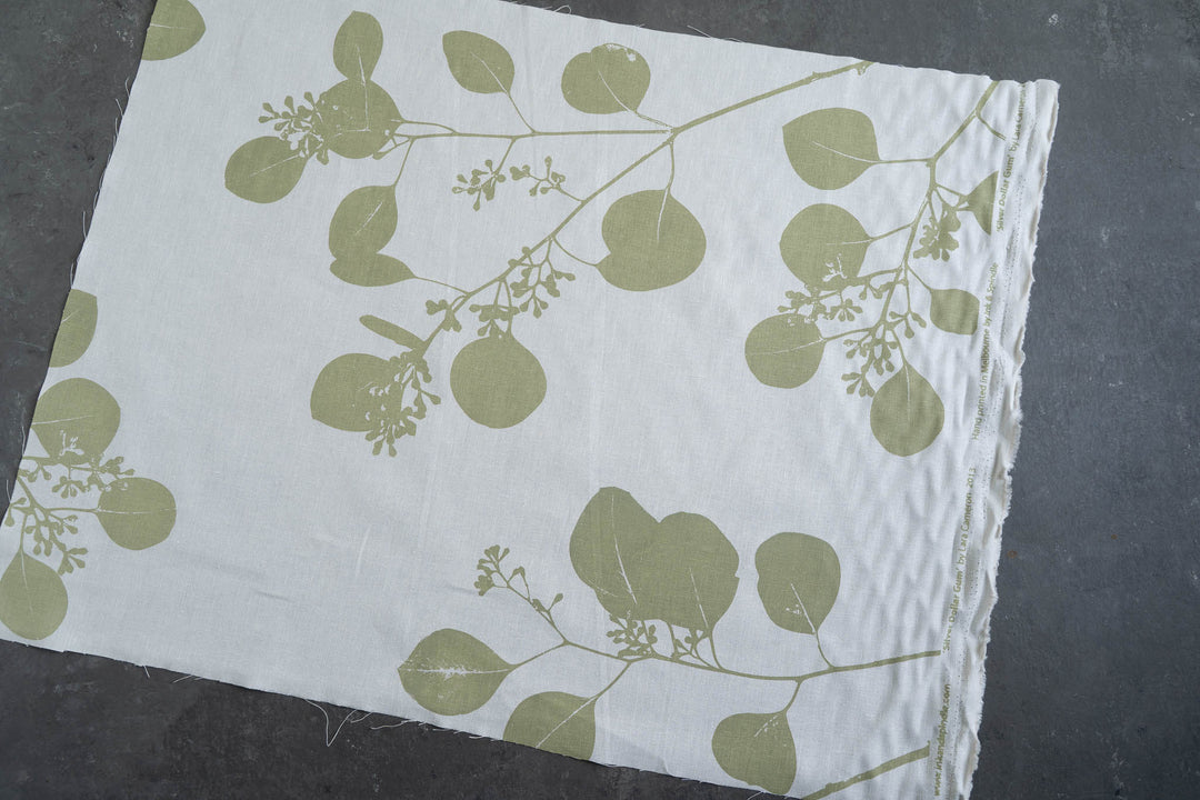 Remnant - Silver Dollar Gum in Moss on Cream