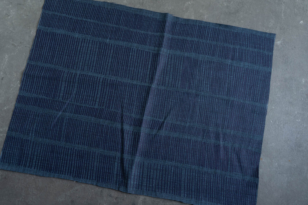 Remnant - Sticks in Tasman on Indigo Heavyweight Washed Linen