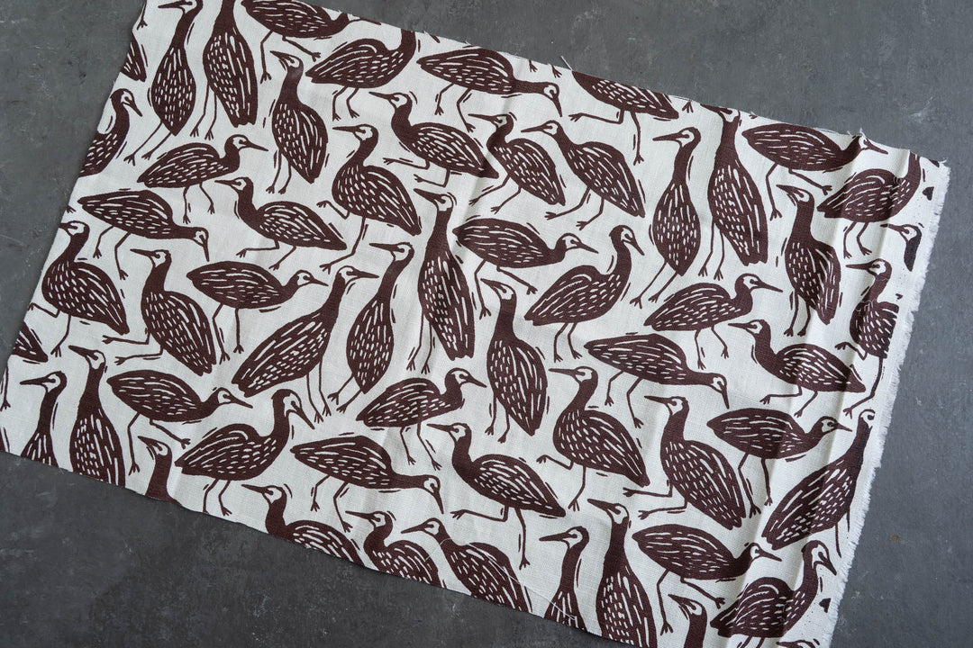 Remnant - White Faced Heron in Earth on Off White Heavyweight