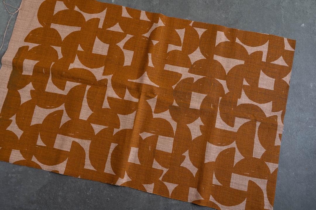 Remnant - Stoneware in Turmeric on Spice Washed Linen Heavyweight