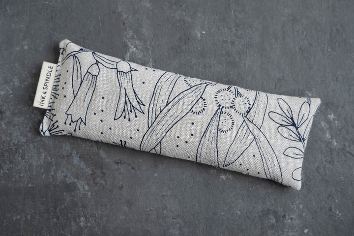 hand screen printed linen textile – merri-creek design – australian made