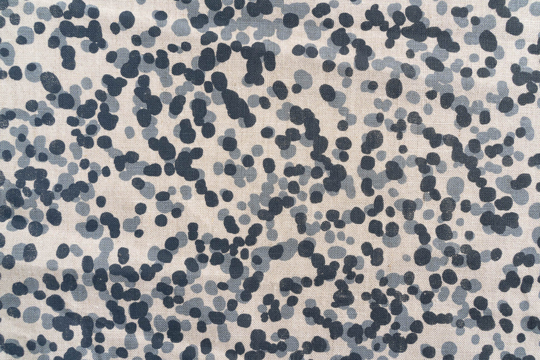 hand screen printed linen yardage – spotted-quoll design – australian made