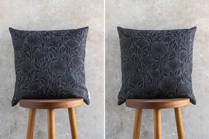 Cushion - Native Daisy in Black