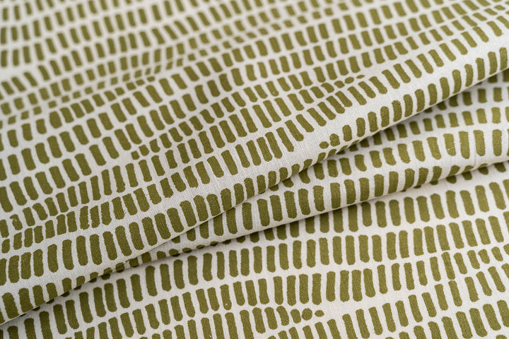 hand screen printed linen yardage – grass design – australian made